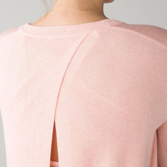 lululemon Bring it Backbend Sweater - Heathered Dune - size 8 - Picture 5 of 9